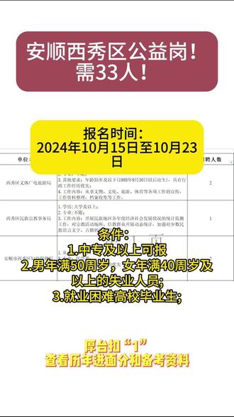 安顺今年公务员报考条件